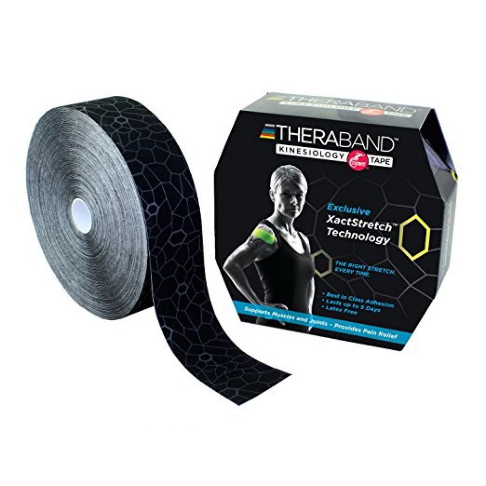 TheraBand Kinesiology Tape - 2 in. x 103.3 feet Bulk Roll - Black/Gray Print TheraBand Kinesiology Tape - 2 in. x 103.3 feet Bulk Roll - Black/Gray Print