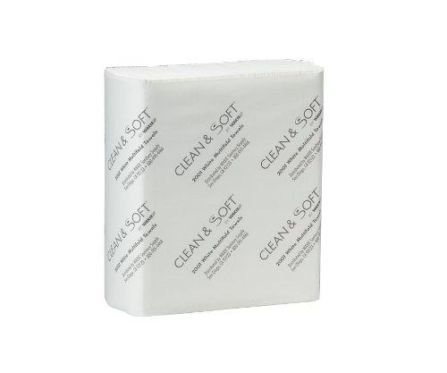 WAXIE 2001 Clean and Soft Multi-Fold White Paper Towel, 9.25" X 9.4" WAXIE 2001 Clean and Soft Multi-Fold White Paper Towel, 9.25" X 9.4"